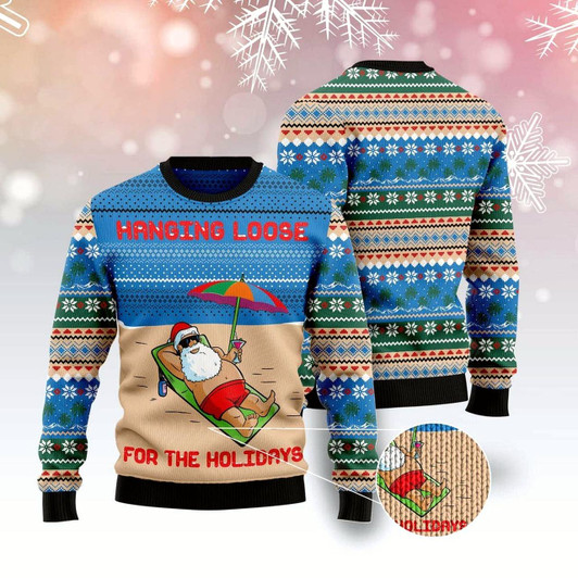 Goofygearprints Santa Claus Holiday Ugly Christmas Sweater, Funny Xmas Sweater, Sweater Xmas