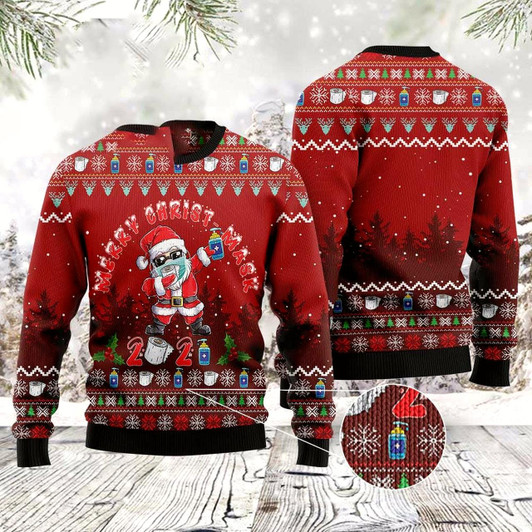 Goofygearprints Santa Christmas Santa Dabbing Ugly Christmas Sweater, Funny Xmas Sweater, Sweater Xmas