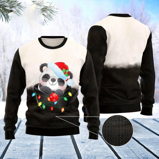 Goofygearprints Panda Cup Ugly Christmas Sweater, Funny Xmas Sweater, Sweater Xmas