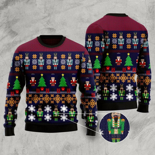 Goofygearprints Nutcracker Ugly Christmas Sweater, Funny Xmas Sweater, Sweater Xmas