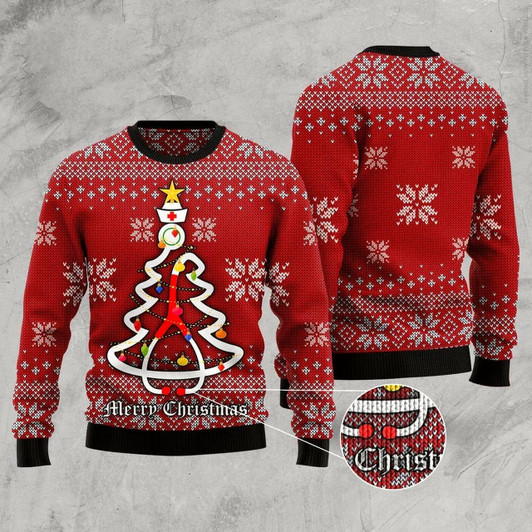 Goofygearprints Nurse Ugly Christmas Sweater, Funny Xmas Sweater, Sweater Xmas