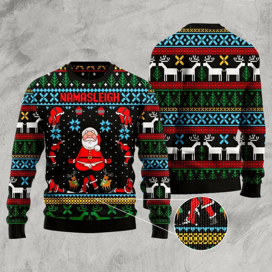 Goofygearprints Namasleigh Ugly Christmas Sweater, Funny Xmas Sweater, Sweater Xmas