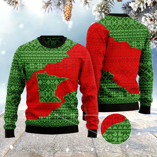Goofygearprints Minnesota Lover Ugly Christmas Sweater, Funny Xmas Sweater, Sweater Xmas