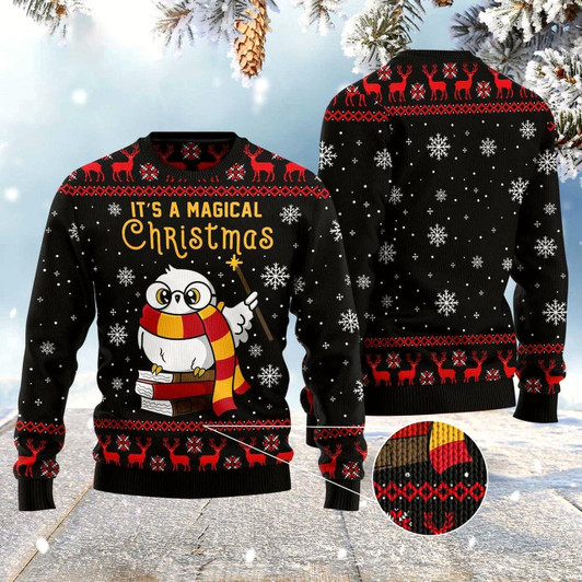 Goofygearprints Magical Christmas Ugly Christmas Sweater, Funny Xmas Sweater, Sweater Xmas