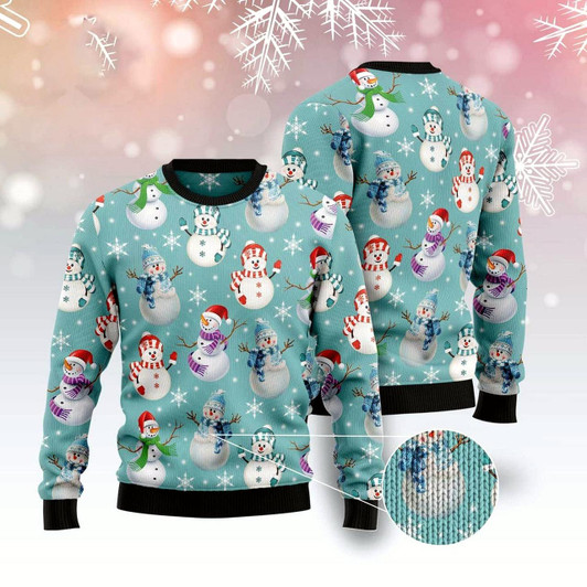Goofygearprints Love Snowman Ugly Christmas Sweater, Funny Xmas Sweater, Sweater Xmas