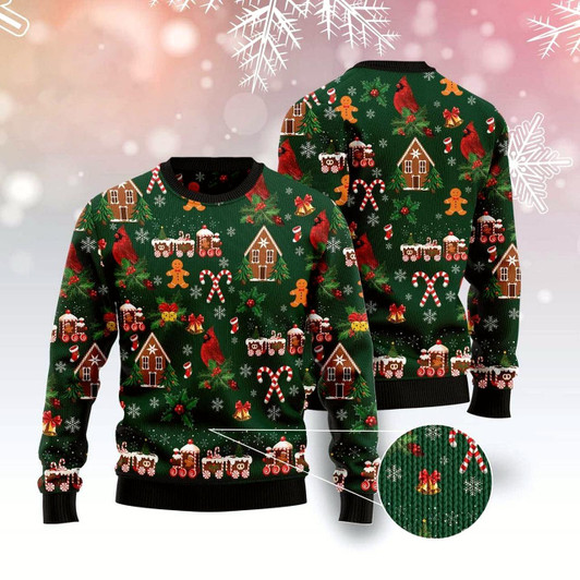 Goofygearprints Love Cardinal Ugly Christmas Sweater, Funny Xmas Sweater, Sweater Xmas