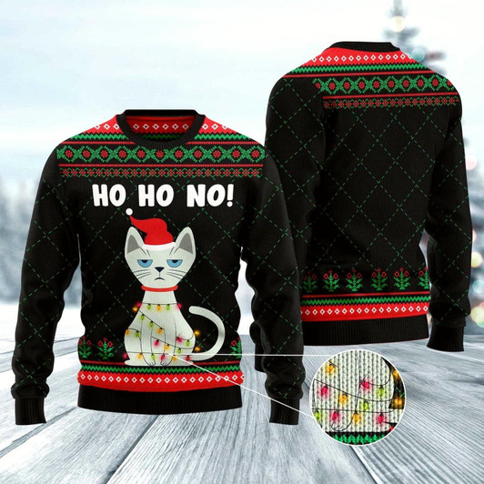 Goofygearprints Cat Xmas Sweater, Christmas Cat Ugly Christmas Sweater, Sweater Xmas