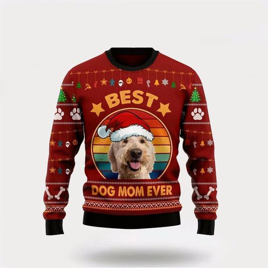 Goofygearprints Pet Dog Sweater, Goldendoodle Best Dog Mom EverUgly Christmas Sweater, Gift For Dog Love, Winter Fashion