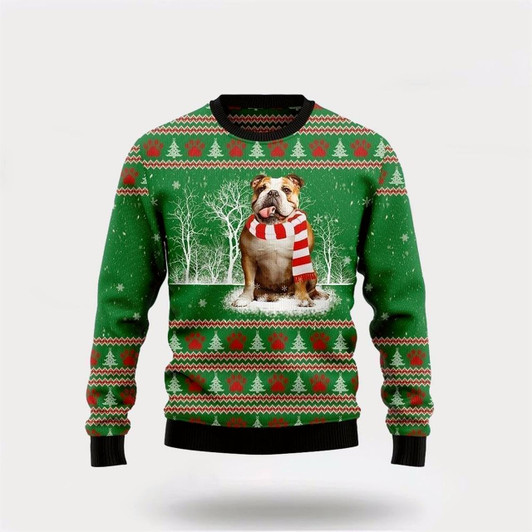 Goofygearprints Pet Dog Sweater, Bulldog True FriendUgly Christmas Sweater, Gift For Dog Love, Winter Fashion