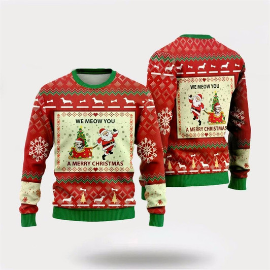 Goofygearprints Pet Cat Sweater, Turkish Vans Ugly Christmas Sweater, Gift For Cat Love, Cat Crewneck Sweater, Winter Fashion