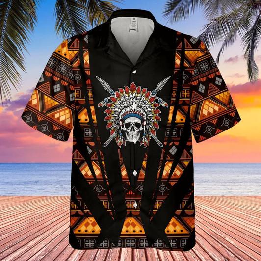 Goofygearprints Native American Hawaiian Shirt, Wild Mountain Soul Hawaiian Shirt, Native American Chief Shirt, Native Pattern Shirt