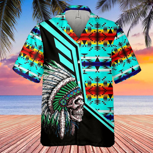 Goofygearprints Native American Hawaiian Shirt, Song Of The Meadow Hawaiian Shirt, Native American Chief Shirt, Native Pattern Shirt