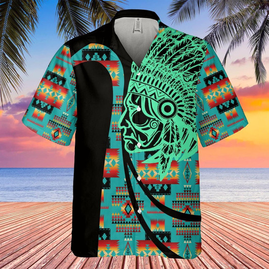 Goofygearprints Native American Hawaiian Shirt, Rain Shower Dance Hawaiian Shirt, Native American Chief Shirt, Native Pattern Shirt
