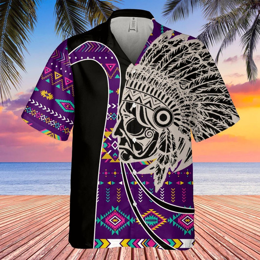 Goofygearprints Native American Hawaiian Shirt, Memories Of The Wind Hawaiian Shirt, Native American Chief Shirt, Native Pattern Shirt