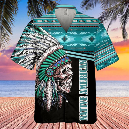 Goofygearprints Native American Hawaiian Shirt, Free Wild Soul Hawaiian Shirt, Native American Chief Shirt, Native Pattern Shirt