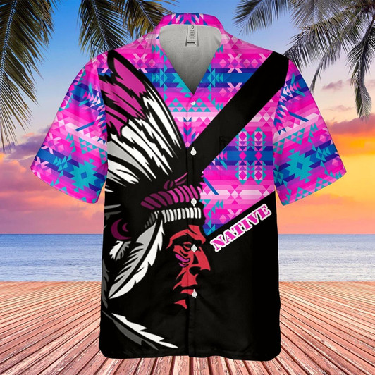 Goofygearprints Native American Hawaiian Shirt, Exquisite Patterns Hawaiian Shirt, Native American Chief Shirt, Native Pattern Shirt