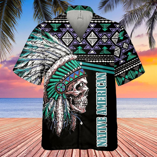 Goofygearprints Native American Hawaiian Shirt, Circle Of Happiness Hawaiian Shirt, Native American Chief Shirt, Native Pattern Shirt
