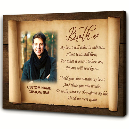Personalized Sympathy Gift For Loss Of Brother Canvas For Loss Of Loved One Brother In Heaven