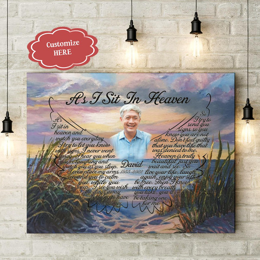 Personalized Memorial Canvas For Loss Of Loved Onesympathy Gifts For Loss Of Father Brother Granpa