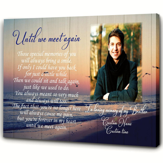 Personalized Loss Of Brother Gift Memorial Picture Canvas Sunset Sympathy Gift Brother Remembrance Memorial Gift Bereavement Condolence Keepsake Grieving Gift