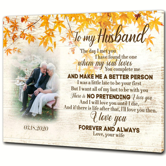 Personalized Gifts For Couples Love Letter To My Husband Canvas I Love You Forever And Always Gifts For Couples Gifts For Husband On Birthday, Valentines’ Day Cp130