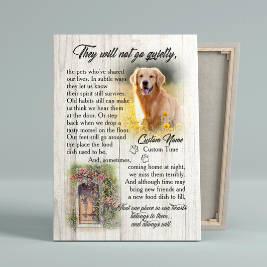 Personalized Dog Memorial Canvas Memorial Pet Canvas Wall Art, In Memory Of Dog, Loss Pet Gift For Pet Owner, Sympathy Gift For Loss Dog, Dog Owner, Dog Remembrance