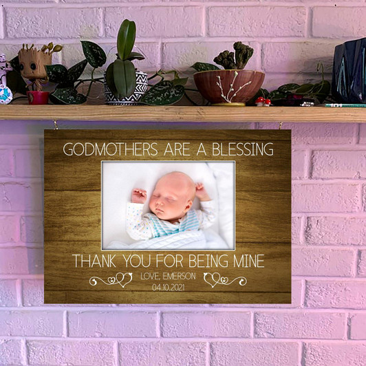 Personalized Godmother Gift Godmother Are A Blessing Canvas Custom Gift For Godmother Baptism Gift