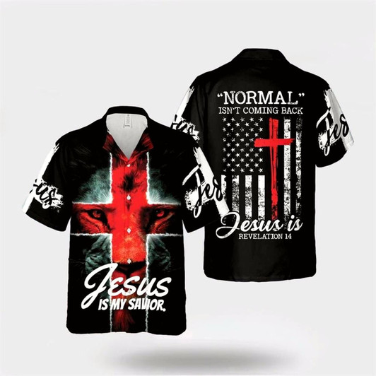 Goofygearprints Christian Hawaiian Shirt, Normal Isn'T Coming Back Jesus Is 1 Hawaiian Shirt, Christian Aloha Shirt