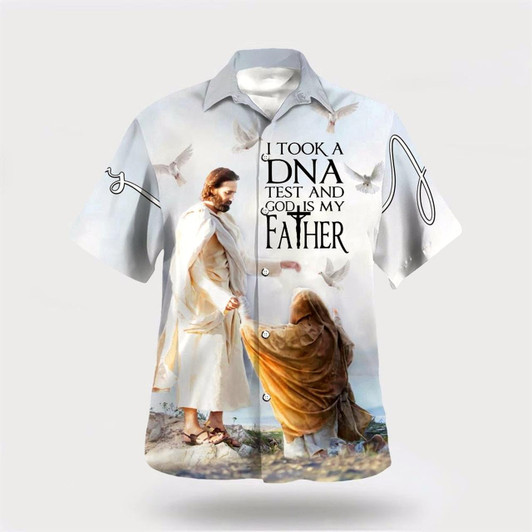 Goofygearprints Christian Hawaiian Shirt, Jesus I Took A Dna Test And God Is My Father Hawaiian Shirt, Christian Aloha Shirt