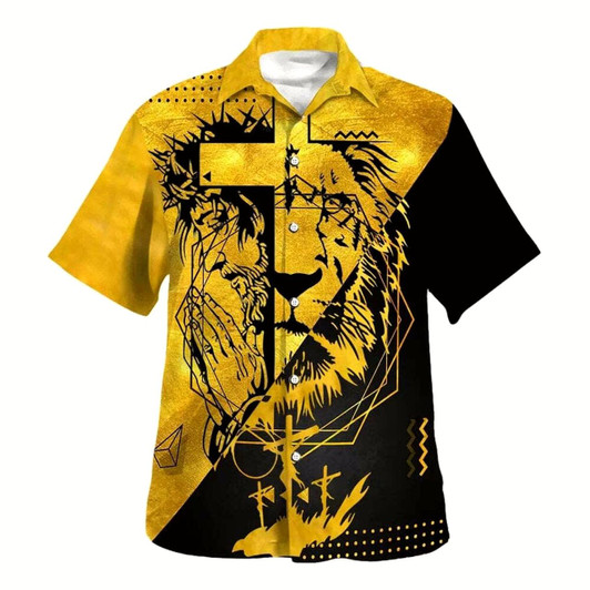 Goofygearprints Lion Jesus Is My God Hawaiian Shirt For Men, Christian Hawaiian Shirt, Gift For Christian