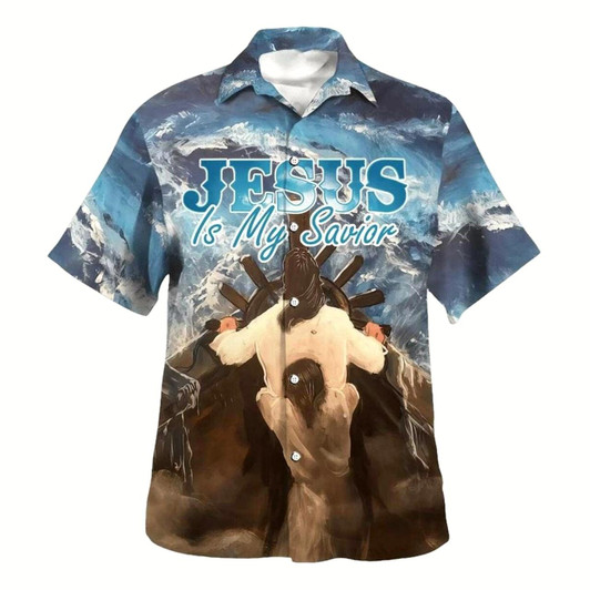 Goofygearprints Jesus Is My Savior Unique For Friend Christian Hawaiian Shirt For Men, Christian Hawaiian Shirt, Gift For Christian