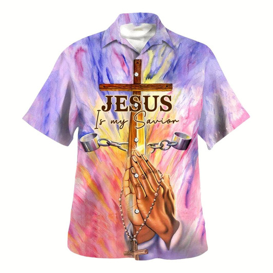 Goofygearprints Jesus Is My Savior Prayer Hawaiian Shirt For Men, Christian Hawaiian Shirt, Gift For Christian