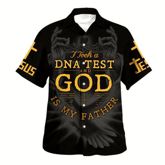 Goofygearprints I Took A Dna Test And God Is My Father Hawaiian Shirt For Men, Christian Hawaiian Shirt, Gift For Christian