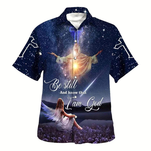 Goofygearprints Bible Verse Be Still And Know That I Am God Hawaiian Shirt For Men, Christian Hawaiian Shirt, Gift For Christian