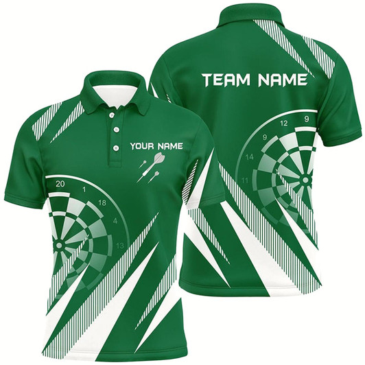 Goofygearprints St Patrick Day Green Mens Darts Polo Shirt Custom Darts Shirt For Men Dart Jerseys
