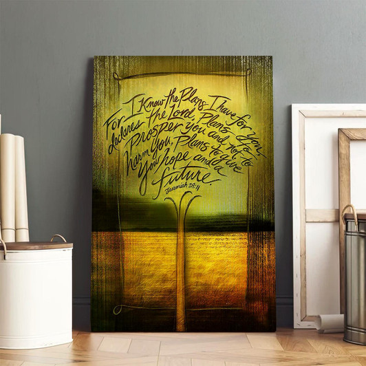 God’s Plans Canvas Wall Art Featuring Inspirational Scripture Christian Home Decor With Message Of Trust And Purpose