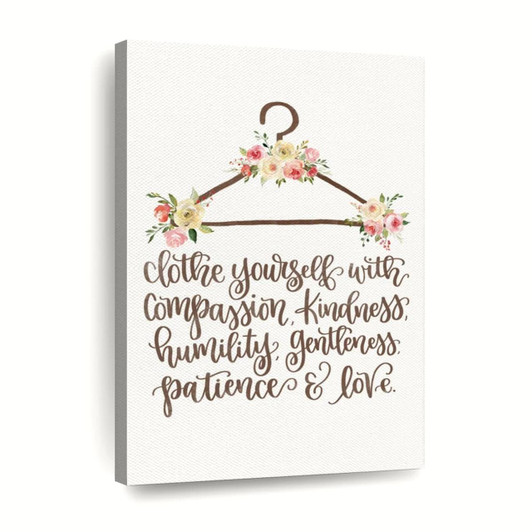 Clothe Yourself I Wall Art Canvas Christian Wall Decor Inspirational Religious Art