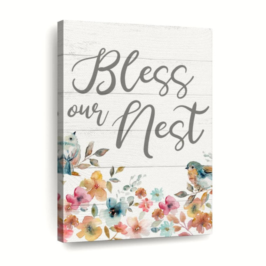Bless Our Nest Wall Art Canvas Christian Home Decor Religious Artwork To Celebrate Your Home And Family