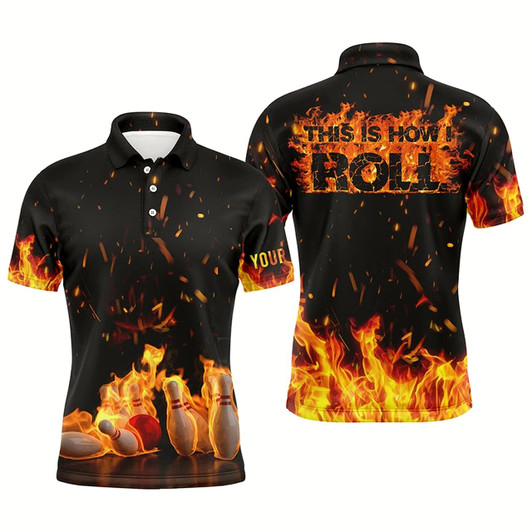 Goofygearprints Men'S Bowling Shirt This Is How I Roll Custom Bowling Ball And Pins, Custom Bowling Shirts For Men Style 1
