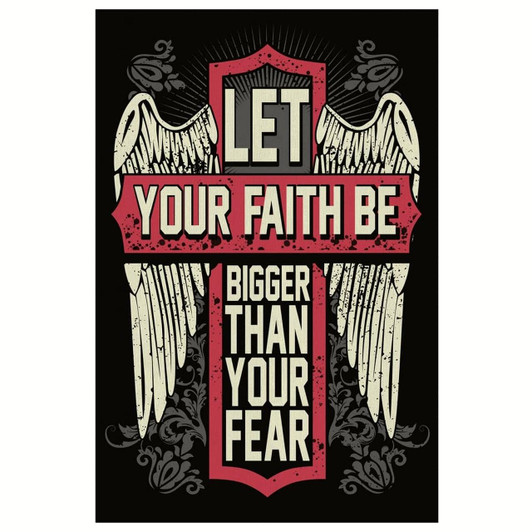 Let Your Faith Be Bigger Than Your Fear Canvas Wall Art Christian Bible Verse Prints Motivational Wall Art For