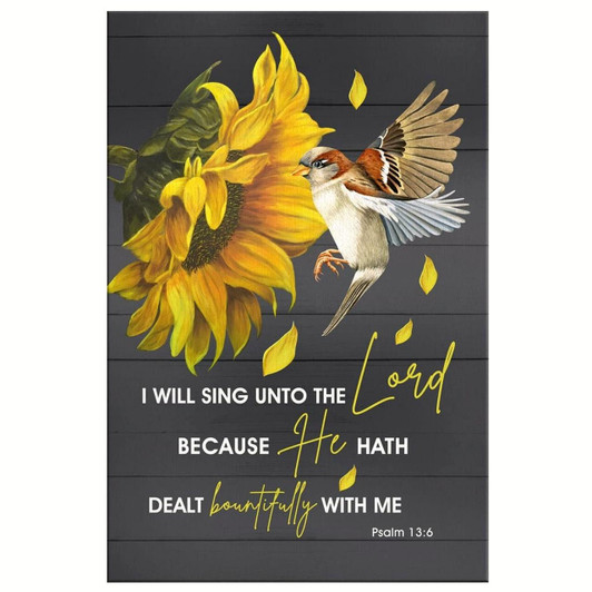 I Will Sing Unto The Lord Psalm 136 Kjv Canvas Wall Art Christian Bible Verse Prints Uplifting Wall Art For Christian
