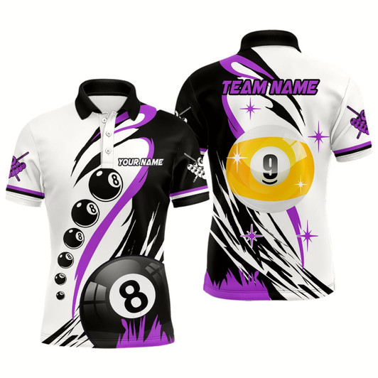Goofygearprints Personalized Billiard 8 Ball & 9 Ball Pool Shirts For Men Custom Billiard Team Jerseys Style 1