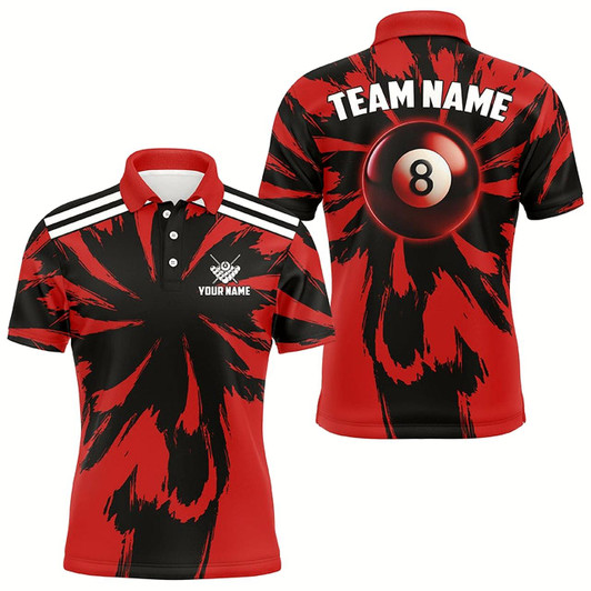 Goofygearprints Personalized Funny Storm Red 8 Ball Pool Men Billiard Shirts Custom Unique Team Billiard Jerseys Style 2