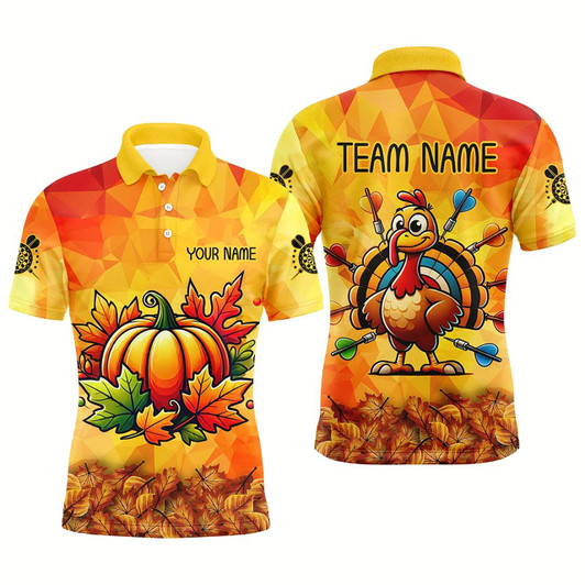 Goofygearprints Personalized Autumn Pumpkin Thanksgiving Dart Shirts For Men, Funny Turkey Dart Jerseys Dart Gifts Style 2