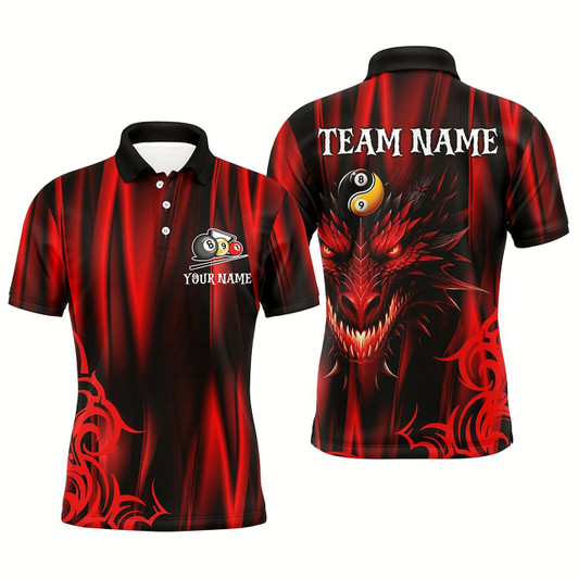 Goofygearprints Personalized Dragon 3D Printed Billiard Shirts For Men Custom Team League Billiard Jerseys