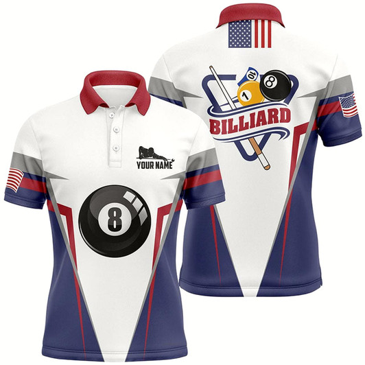 Goofygearprints Personalized Billiard 8 Ball Pool Player Custom Billiard Polo Shirt For Men, Billiard Pool Jerseys