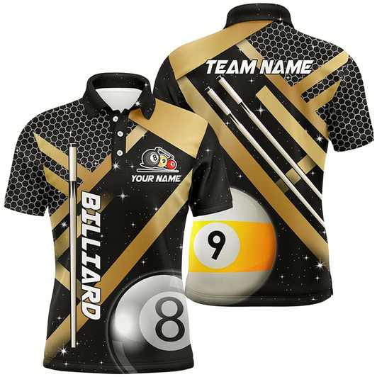 Goofygearprints Black Jerseys Billiard 8 Ball & 9 Ball Men Pool Shirts Customized Unique Billiard Uniform Style 1
