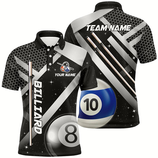 Goofygearprints Personalized Black Jerseys Billiard 8 Ball & 10 Ball Men Pool Shirts Custom Unique Billiard Uniform Style 2