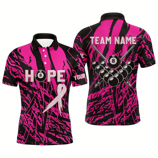 Goofygearprints Breast Cancer Awareness Pink Camo Custom Men Billiard Shirts, 8 Ball Pool Pink Jerseys For Pooler Style 8