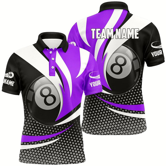 Goofygearprints Personalized 8 Ball Billiard Purple Version 3D Shirts For Men Best Custom Gifts For Pooler Style 2